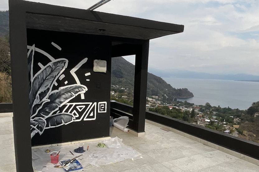 Amate Atitlán, Lake Atitlán, Spa murals, 2025. A project by Maayan Kalo.