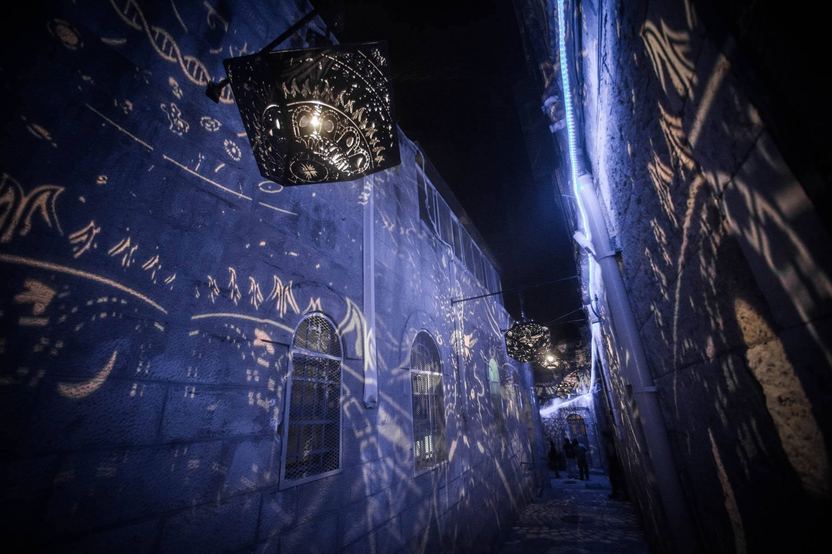 Light Printing, Jerusalem, Old City, Light festival, 2016. A project by Maayan Kalo.