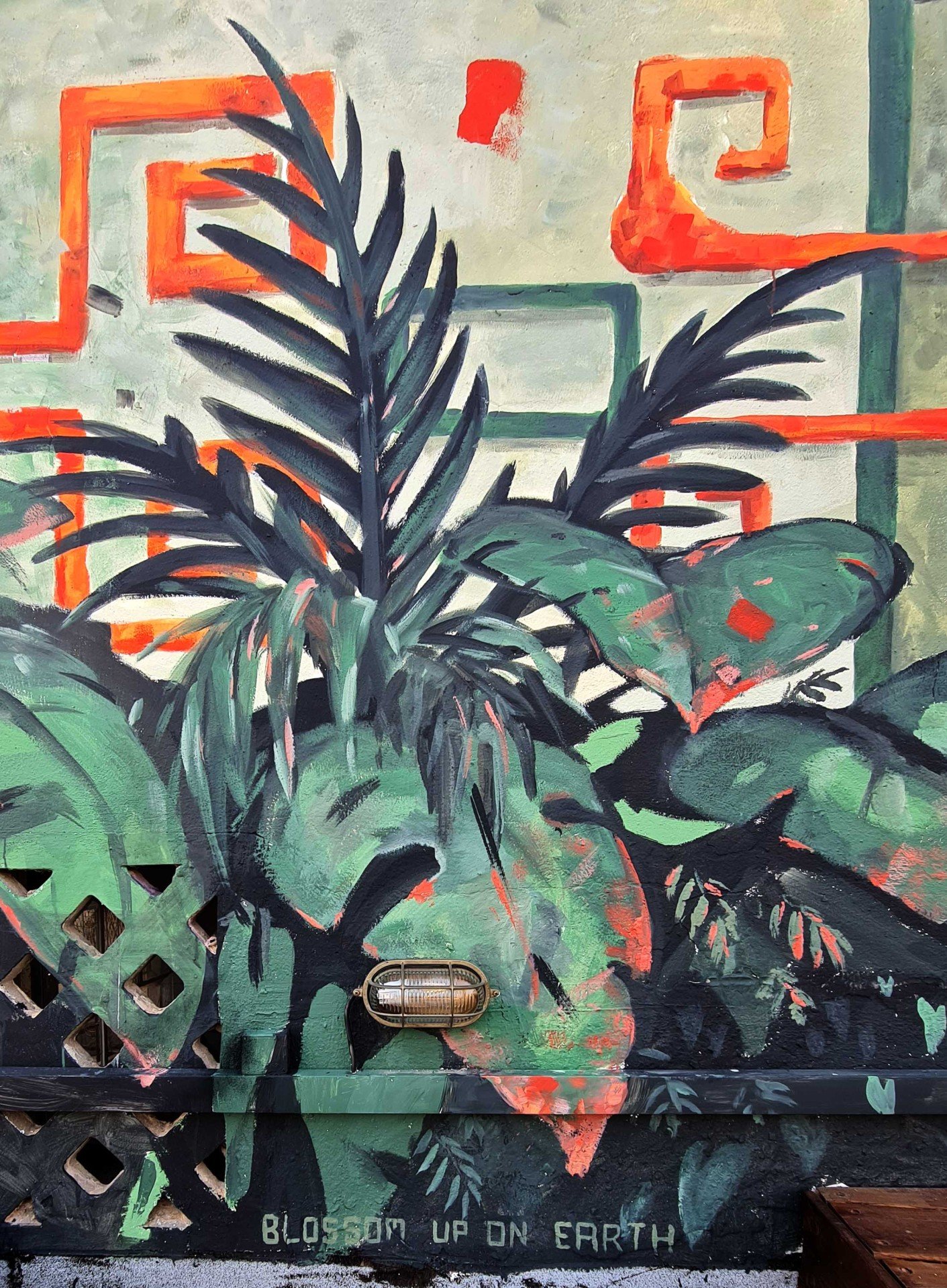 Blossom Up On Earth, Tel Aviv, Rooftop mural, 2022. A project by Maayan Kalo.