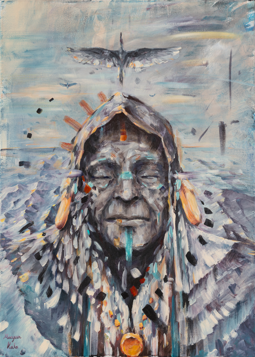 North Shaman, an original painting by Maayan Kalo